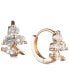 Gold-Tone Crystal Hoop Earrings