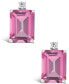 ფოტო #3 პროდუქტის Pink Topaz (4 ct. t.w.) and Diamond Accent Stud Earrings in 14K Yellow Gold or 14K White Gold