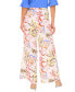 ფოტო #2 პროდუქტის Women's Tropical Print Self-Tie Overlap Pants