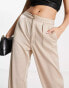 Фото #8 товара Hollister high rise satin dad trousers in cream