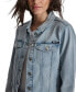 Фото #4 товара Women's Button-Down Denim Trucker Jacket