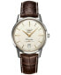 ფოტო #1 პროდუქტის Unisex Swiss Automatic Flagship Heritage Brown Leather Strap Watch 39mm