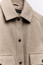 Короткая куртка из мягкой ткани ZARA