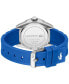 ფოტო #3 პროდუქტის Men's Finn Blue Silicone Strap Watch 44mm