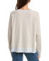 Фото #2 товара Forte Cashmere Contrast Trim Cashmere-Blend Sweatshirt Women's