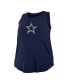 Фото #2 товара Women's Navy Dallas Cowboys Plus Size Tank Top