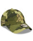 Фото #1 товара Men's Camo Oakland Athletics 2022 Armed Forces Day 9FORTY Snapback Adjustable Hat
