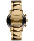 ფოტო #4 პროდუქტის Men's Chronograph Gold-tone Stainless Steel Bracelet Watch 45mm