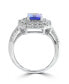 ფოტო #2 პროდუქტის EFFY® Sapphire (1-1/2 ct. t.w) and Diamond (1/2 ct. t.w) Ring in 14K White Gold (Also Available In Tanzanite)