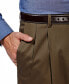 Фото #6 товара Men's Premium No Iron Khaki Classic Fit Pleat Hidden Expandable Waist Pants