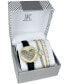 ფოტო #4 პროდუქტის Women's Black Strap Watch 38mm Gift Set, Created for Macy's