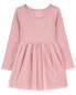 Toddler Tulle Long-Sleeve Jersey Dress 2T