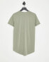 Фото #2 товара Topman longline t-shirt in khaki