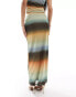 ASOS DESIGN co-ord mesh maxi skirt in ombre print