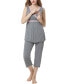 ფოტო #1 პროდუქტის Kimi & Kai Penny Maternity Nursing Pajama Set