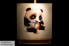 Acrylbild handgemalt Spielender Panda