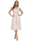 Фото #1 товара Women's Belted Button-Front Midi Dress