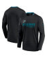 Men's Black San Jose Sharks Authentic Pro Locker Room Long Sleeve T-shirt Черный, S - фото #1