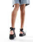 New Look gladiator flatform sandal in black