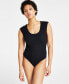 Фото #1 товара Women's Scoop-Neck Textured Bodysuit, Created for Macy's
