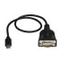 Фото #3 товара StarTech.com USB C to Serial Adapter Cable with COM Port Retention - 16" (40cm) USB Type C to RS232 (DB9) Serial Converter Cable - For PLCs - Scanners - Printers - Windows/Mac/Linux - Black - 0.4 m - USB C - DB-9 - Male - Male
