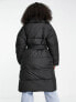 Фото #4 товара Urban Bliss belted wrap puffer coat in black