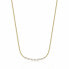 Фото #1 товара Delicate Gold Plated Necklace with Clear Crystals Desideri BEIN007