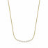 Delicate Gold Plated Necklace with Clear Crystals Desideri BEIN007