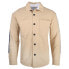 Фото #1 товара Diadora Reversible 2030 Collared Long Sleeve Button Up Shirt Mens Beige, White C