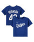 ფოტო #1 პროდუქტის Infant Boys and Girls Jackie Robinson Royal Los Angeles Dodgers Player Name and Number T-shirt