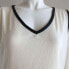 New Moda Beige women's dress with faux leather trim size Large