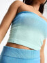 Фото #5 товара The Frolic ombre knitted bandeau top co-ord in blue