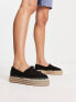 Фото #1 товара South Beach frayed espadrille in black