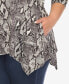 ფოტო #5 პროდუქტის Plus Size Snake Print Cold Shoulder Tunic Top