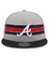 Фото #3 товара Бейсболка New Era мужская серо-синяя Atlanta Braves Band 9FIFTY Snapback