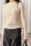 Alpaca blend open-knit sweater