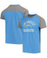 Фото #1 товара Men's Powder Blue, Gray Los Angeles Chargers Field Goal Slub T-shirt