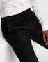 Фото #3 товара Topman skinny jumbo cord suit trousers in black