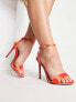 ASOS DESIGN Wide Fit Neva barely there heeled sandals in orange