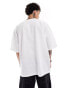 ASOS DESIGN extreme oversized t-shirt in crosshatch texture in white