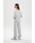 ფოტო #2 პროდუქტის Women's Bellemere Cotton Cashmere Loungewear Top