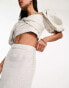 Whistles maxi skirt with button side in natural linen