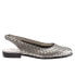 Фото #1 товара Trotters Lucy T1711-033 Womens Gray Narrow Leather Slingback Flats Shoes