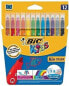 Фото #1 товара Набор фломастеров для рисования для детей Bic Flamastry Kid Couleur Pudełko 10+2 Szt (841801)