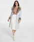 ფოტო #4 პროდუქტის Women's Faux-Fur-Trim Belted Wrap Coat