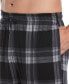 ფოტო #3 პროდუქტის Men's Deluxe Touch Knit Plaid Pajama Pant