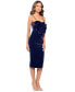 ფოტო #3 პროდუქტის Women's Velvet Rosette Sheath Dress