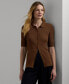 ფოტო #1 პროდუქტის Women's Rib-Knit Polo Cardigan Top