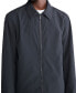 Men's Seersucker Long Sleeve Zip-Front Shirt-Jacket