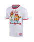 Men's White Garfield Atlanta Baseball Ringer T-Shirt